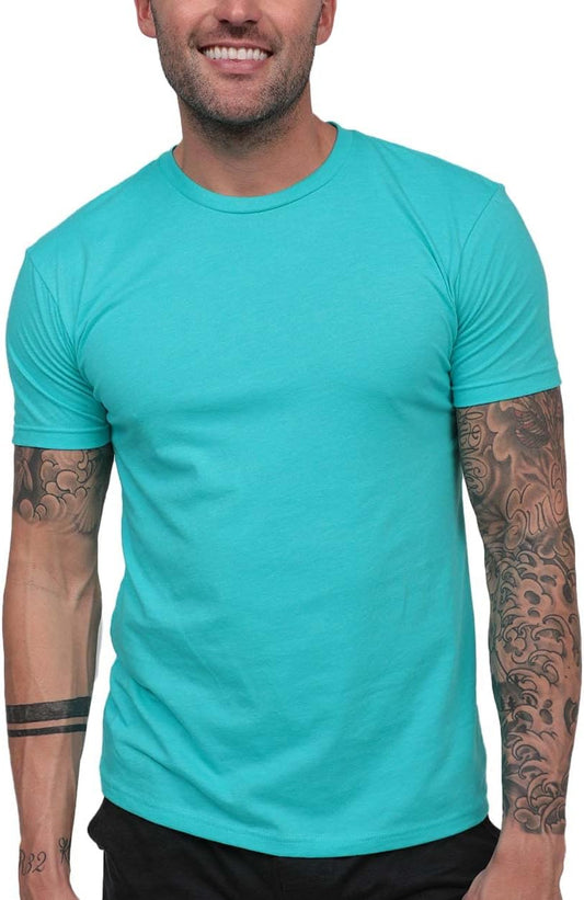 Mens T Shirt Packs - Short Sleeve Crew Neck Soft Fitted Tees S - 4XL Fresh Classic Tshirts