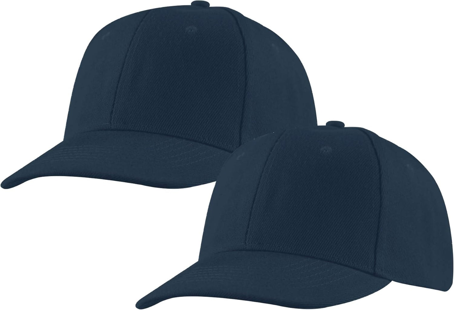 Baseball Cap, 6 Pack, Adjustable Strap, Classic Acrylic Hats, Outdoors Plain Colors