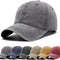 Men Women Baseball Cap Vintage Washed Distressed Hats Twill Plain Adjustable Dad-Hat