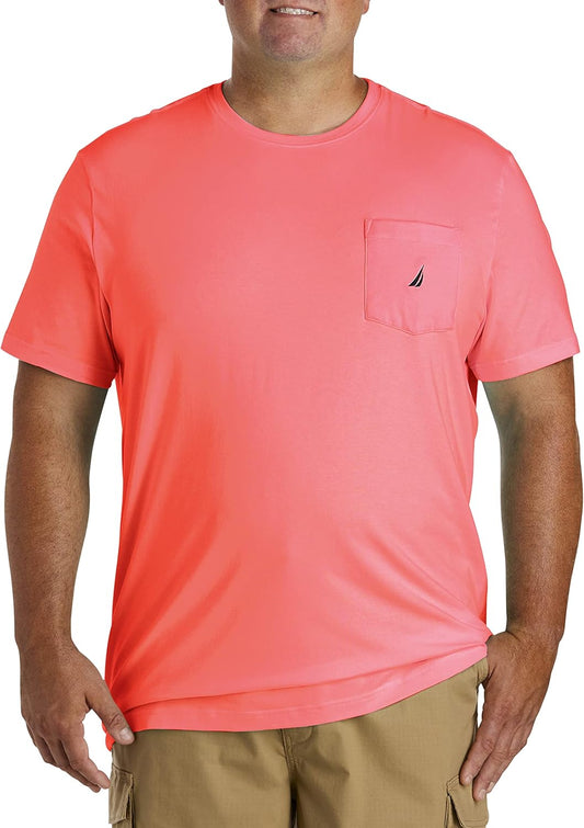 Men'S Solid Crew Neck Short-Sleeve Pocket T-Shirt