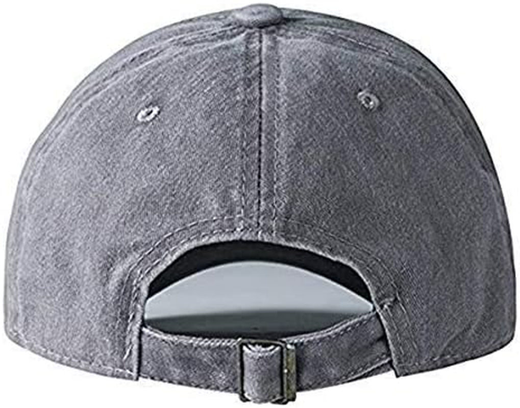 Men Women Baseball Cap Vintage Washed Distressed Hats Twill Plain Adjustable Dad-Hat