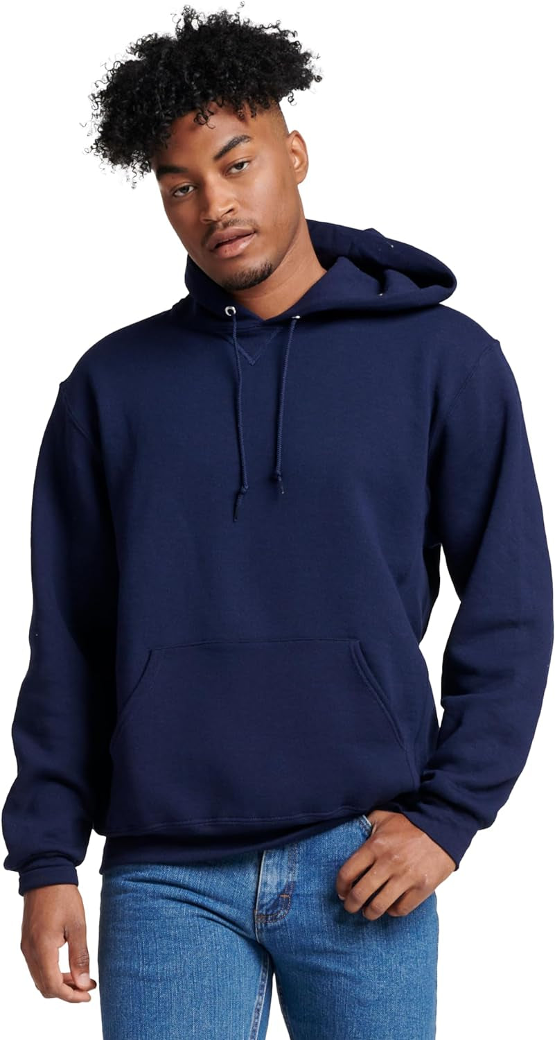 Men'S Dri-Power Fleece Hoodies, Moisture Wicking, Cotton Blend, Relaxed Fit, Sizes S-4X