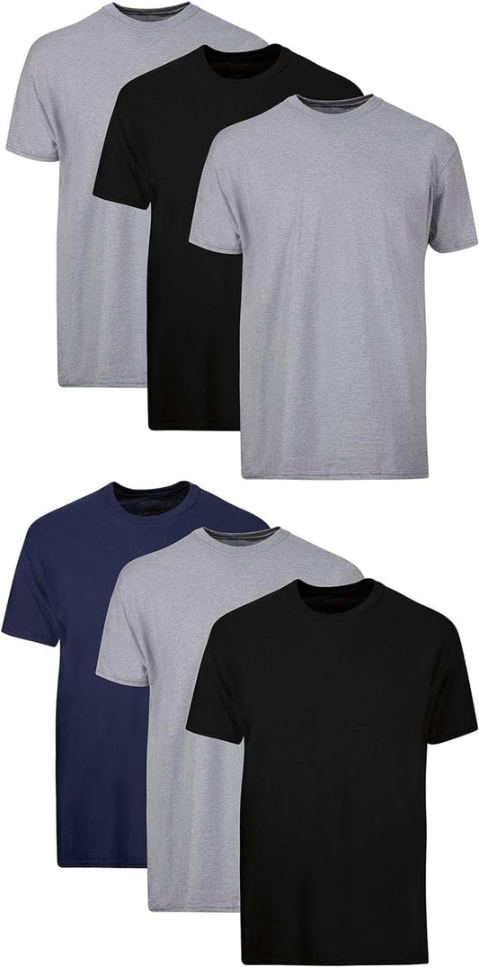 Men'S Cotton, Moisture-Wicking Crew Tee Undershirts, Multi-Packs Available