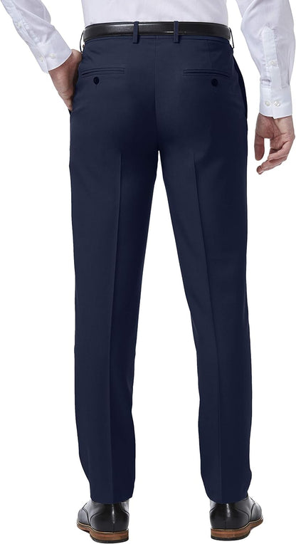 Men'S Premium Comfort Dress Slim Fit Flat Front Pant