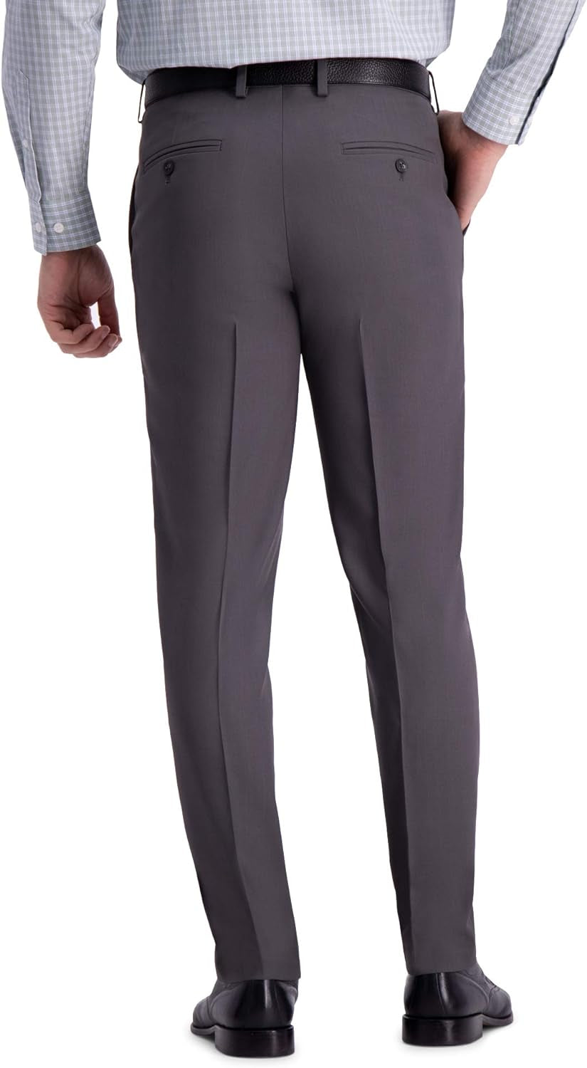 Men'S Premium Comfort Dress Slim Fit Flat Front Pant